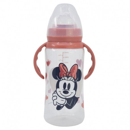 BABY BOTTLE 350 ML - SILICONE WITH PACIFIER MINNIE MOUSE-0