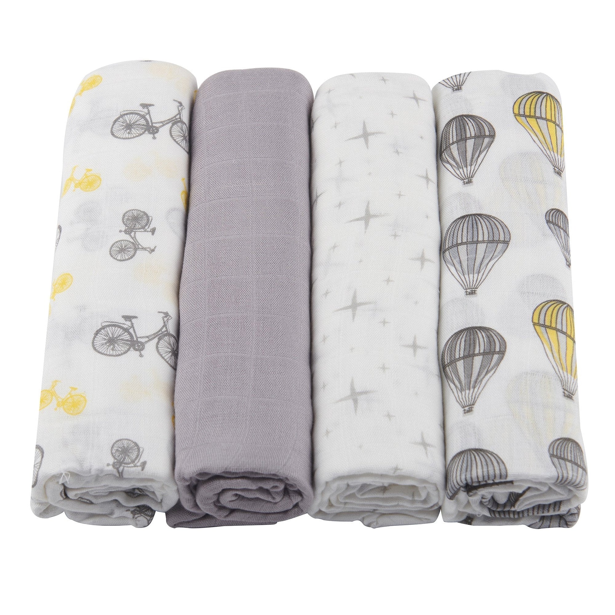 Traveler Bamboo Muslin Swaddle 4PK-1