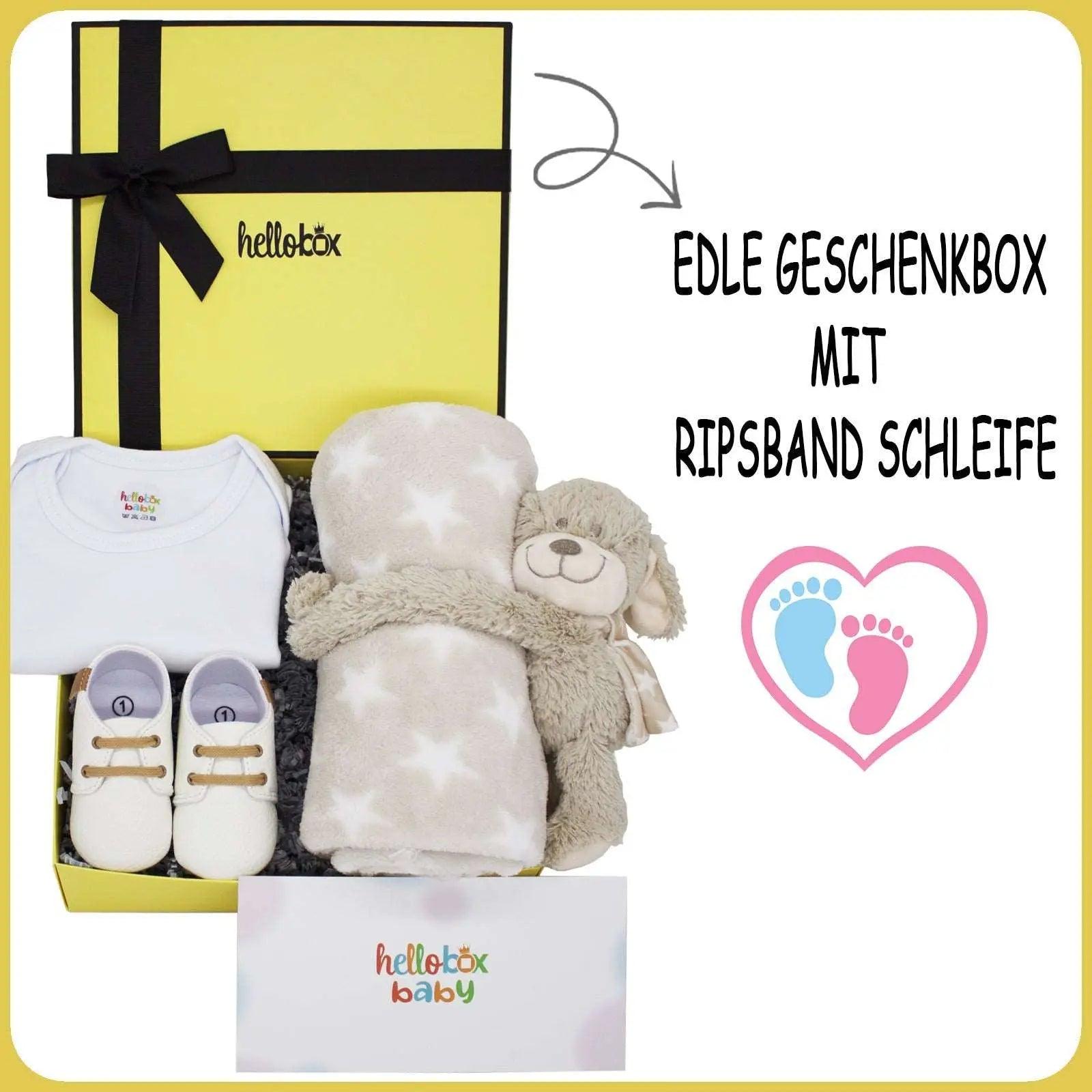 Unisex presentset till nyfödd – Babybox i grått och vitt (dop/födsel)-1