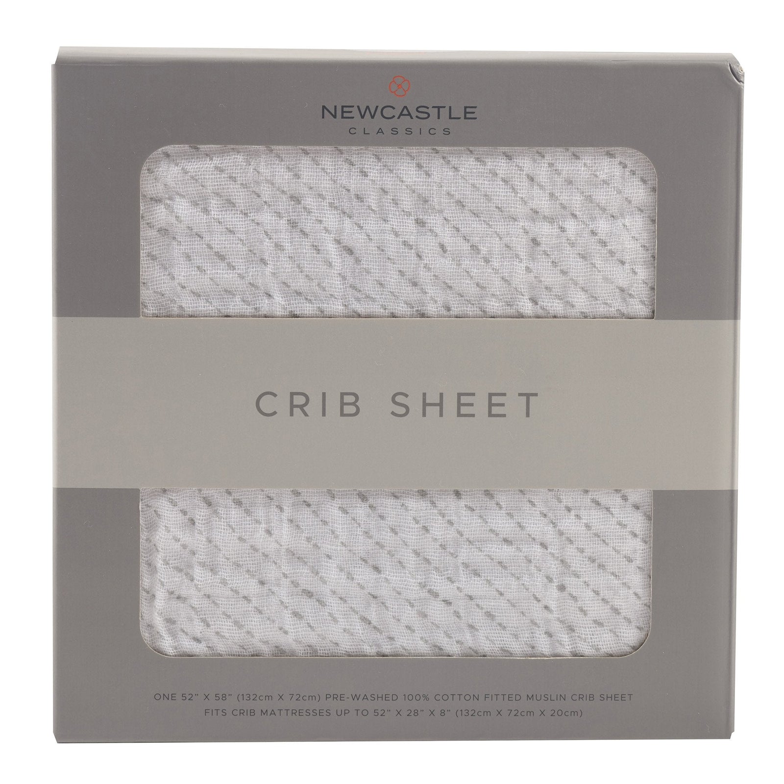 Spotted Wave Cotton Muslin Crib Sheet-0