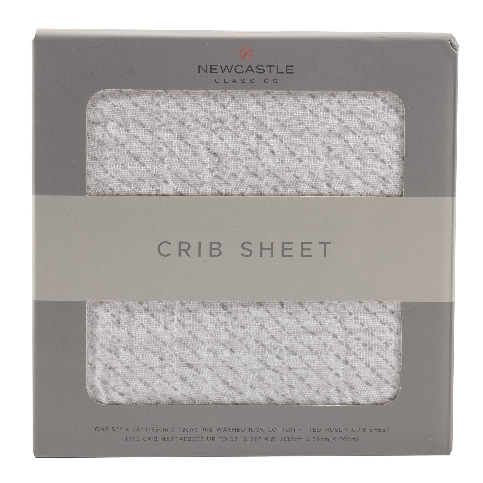 Spotted Wave Cotton Muslin Crib Sheet-0