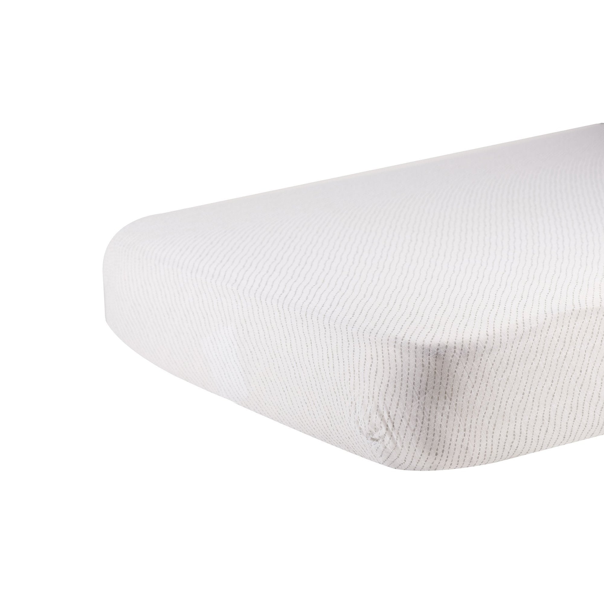 Spotted Wave Cotton Muslin Crib Sheet-1