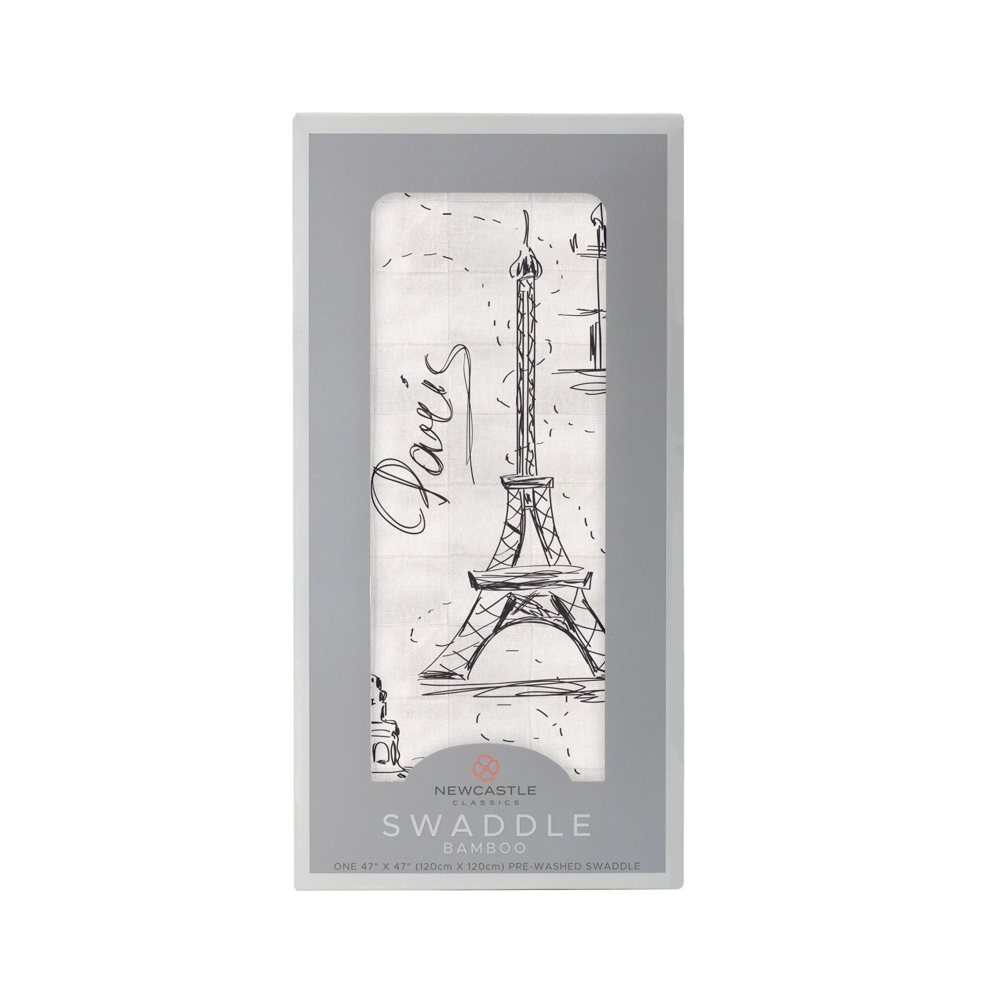 London, Paris, New York Bamboo Swaddle-0