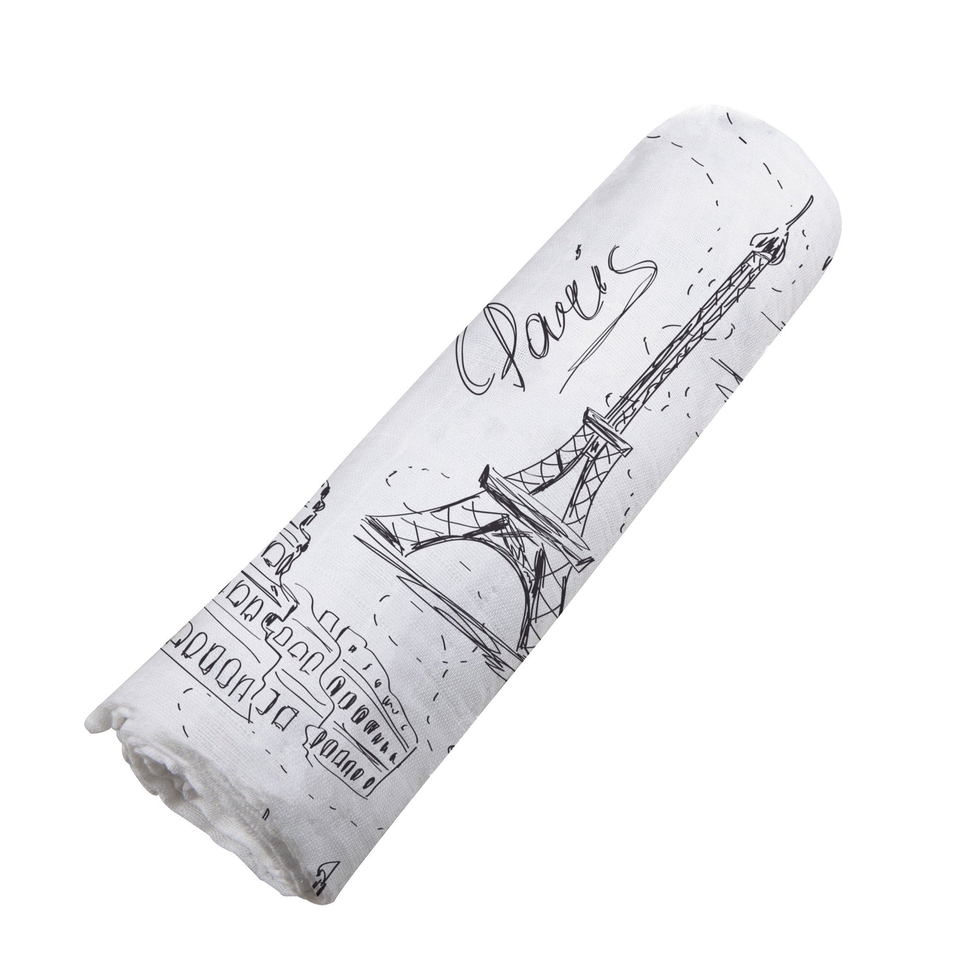 London, Paris, New York Bamboo Swaddle-2