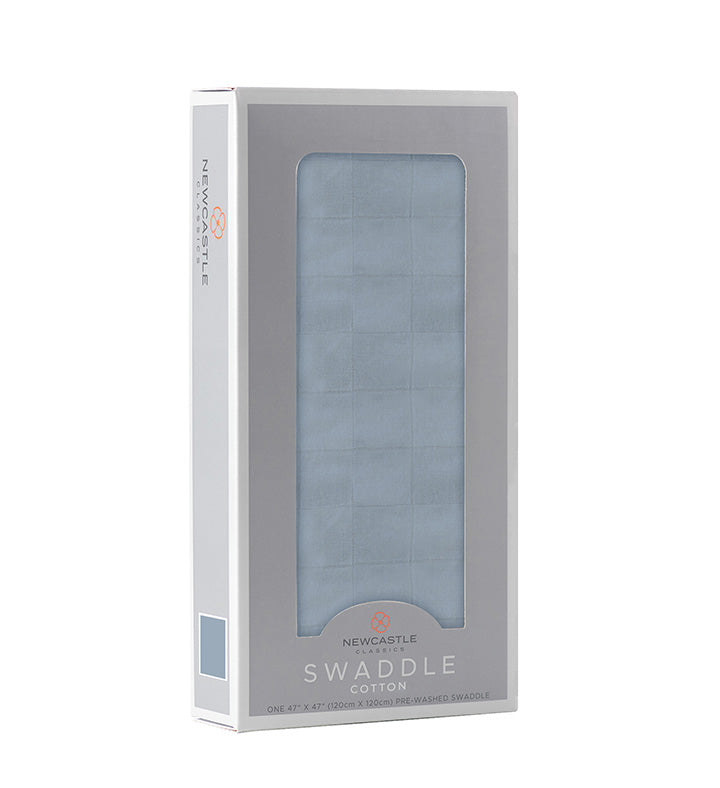 Blue Fog Cotton Swaddle-0