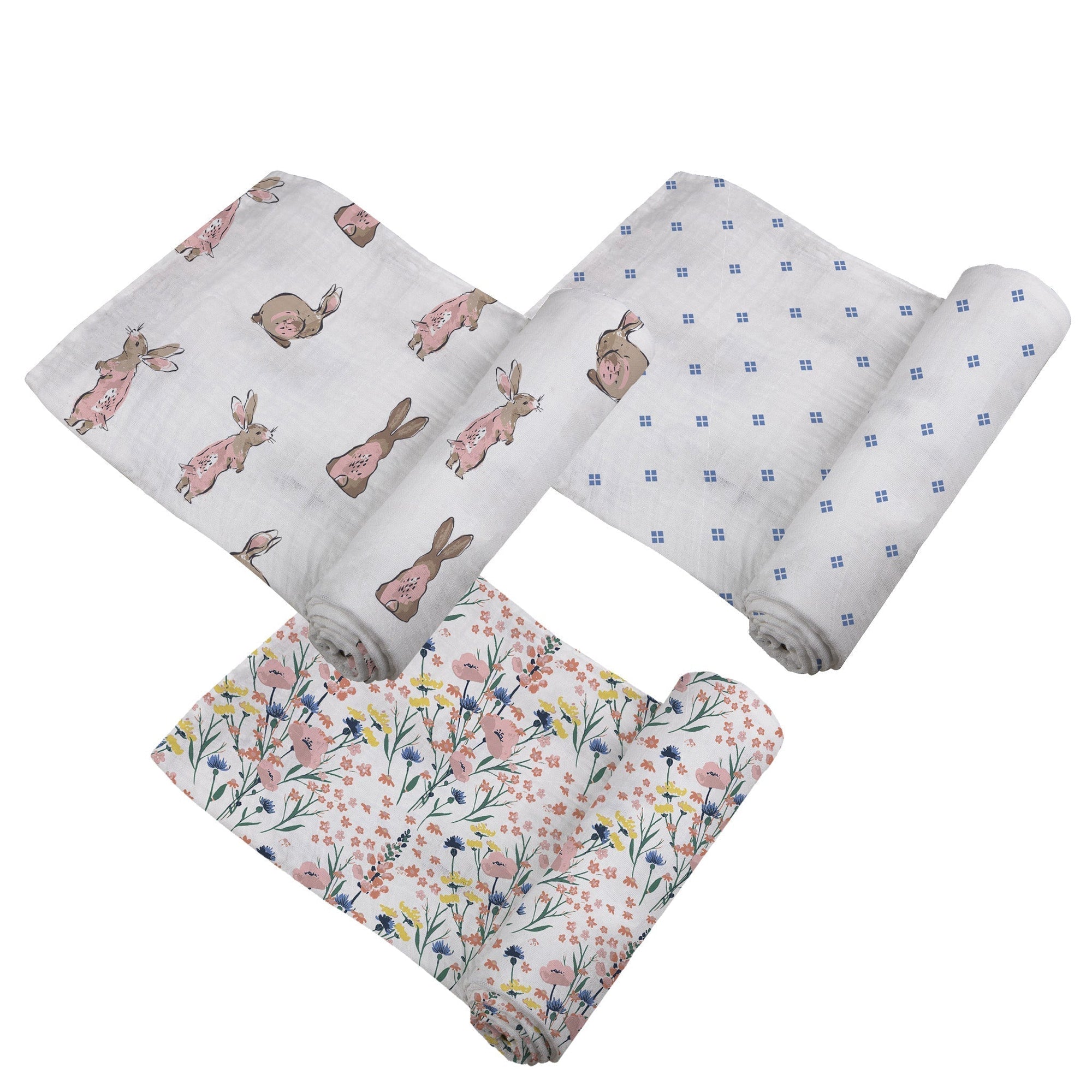 Wildflowers Bamboo Swaddles 3 Pack-2