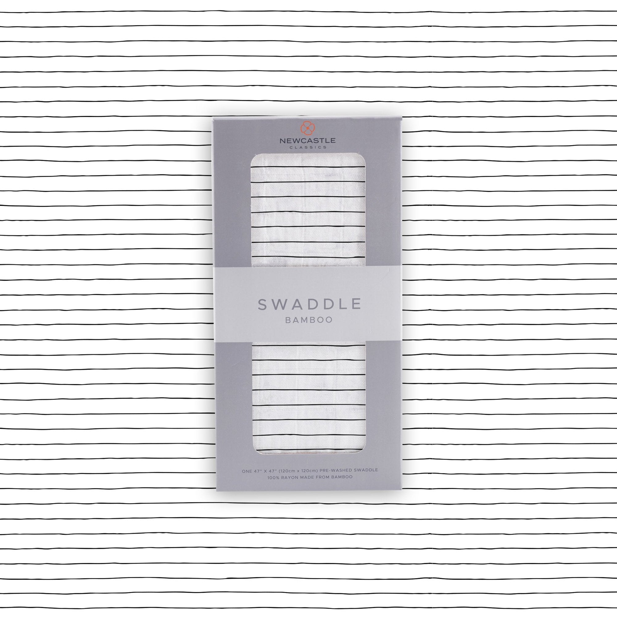 Pencil Stripe Bamboo Swaddle-1