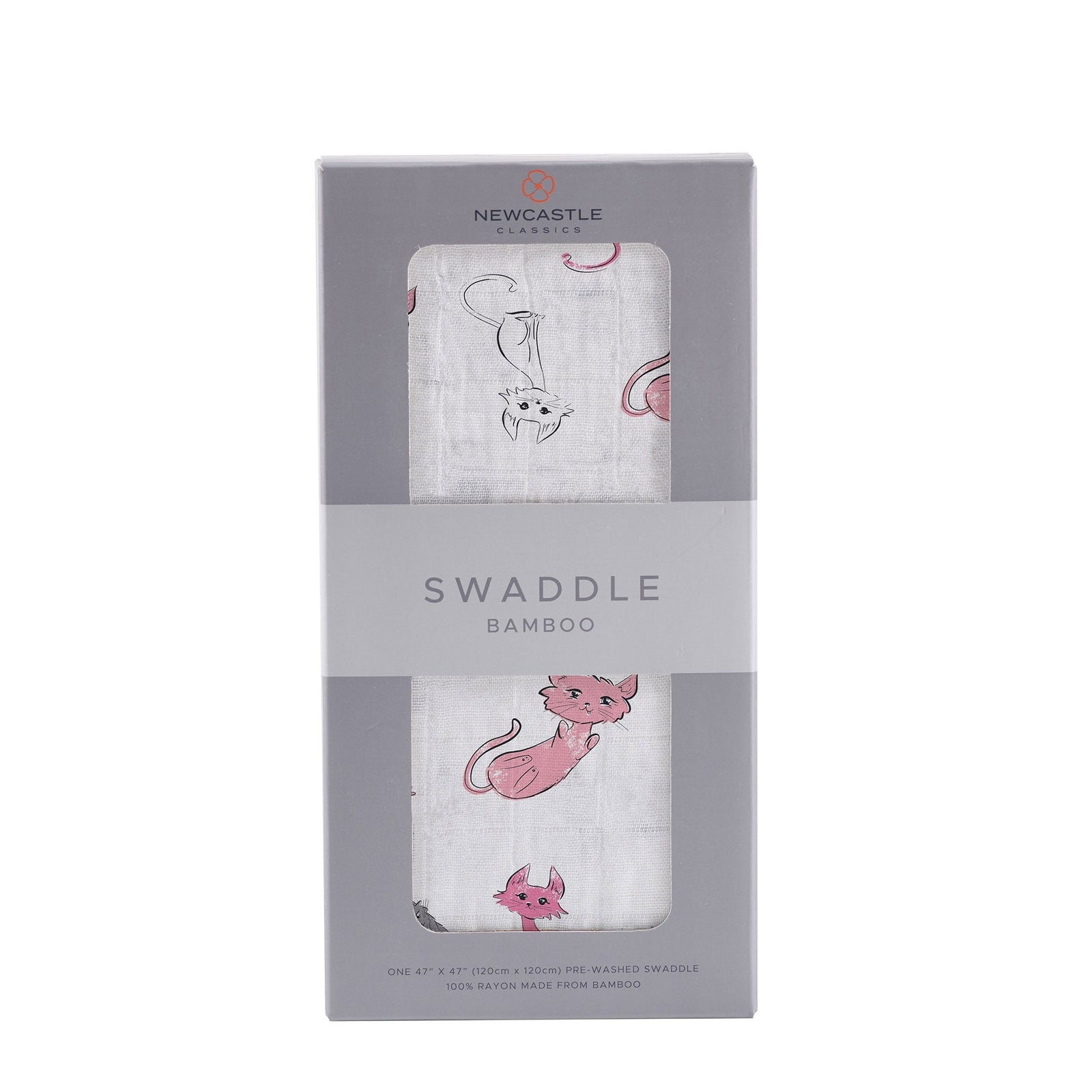 Playful Kitty Bamboo Muslin Swaddle-0