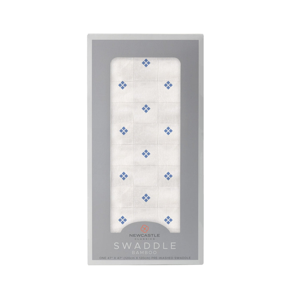 Periwinkle Diamond Polka Dot Swaddle-0