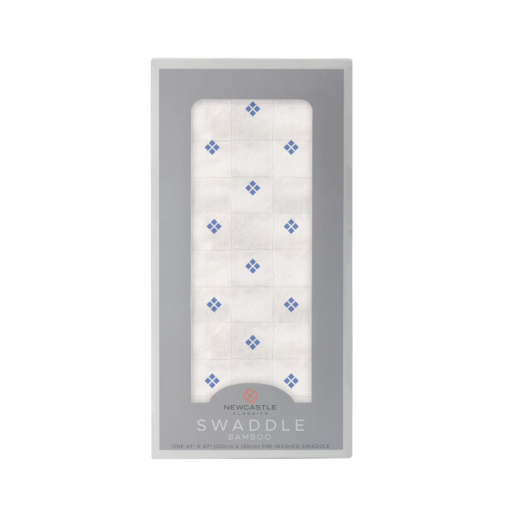 Periwinkle Diamond Polka Dot Swaddle-0