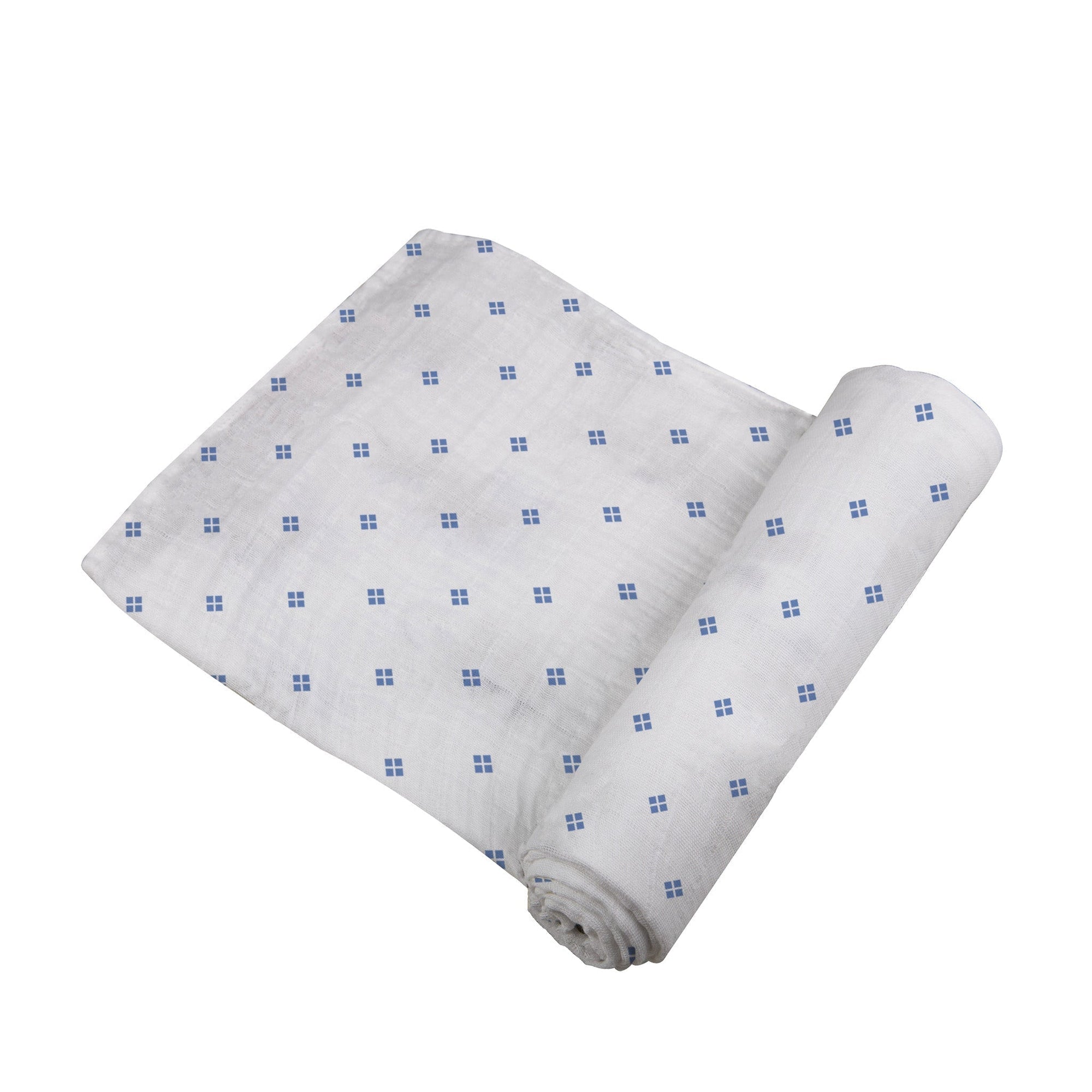 Periwinkle Diamond Polka Dot Swaddle-2