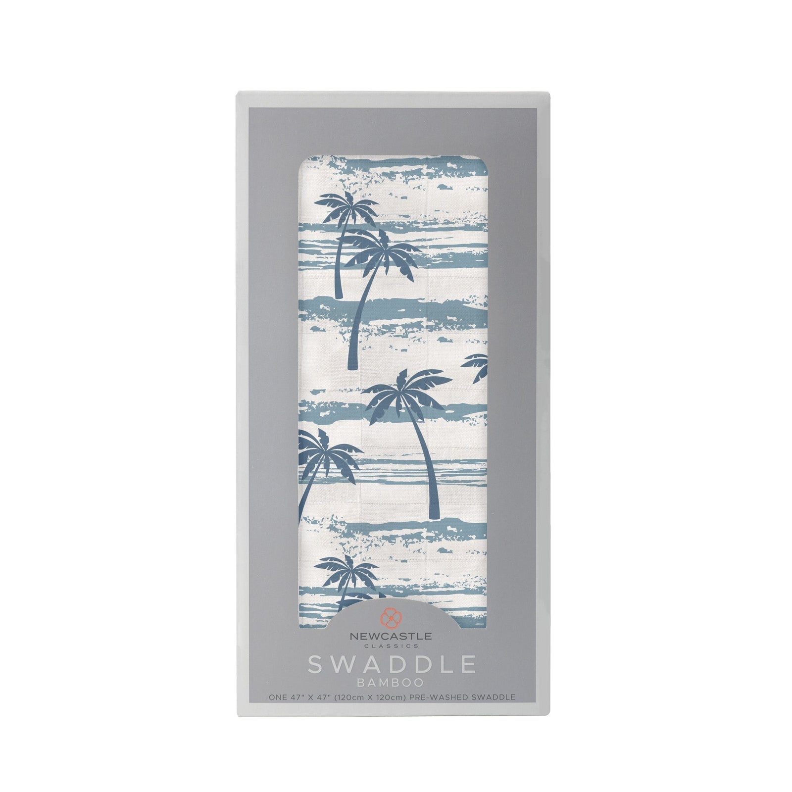 Ocean Palm Trees Bamboo Swaddle-0