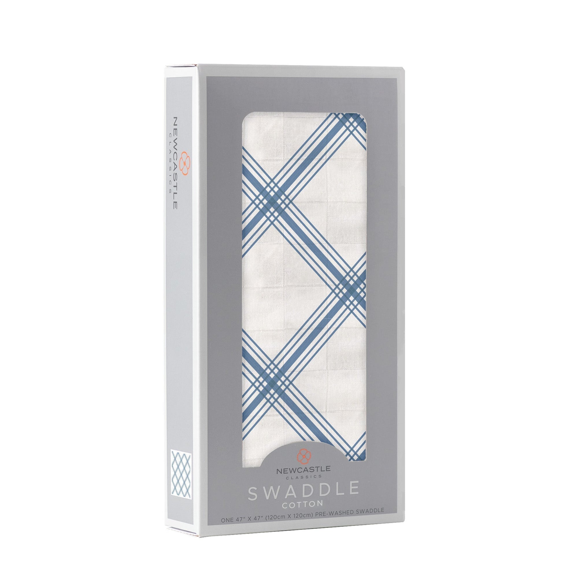 Blue Buffalo Check Plaid Swaddle-1