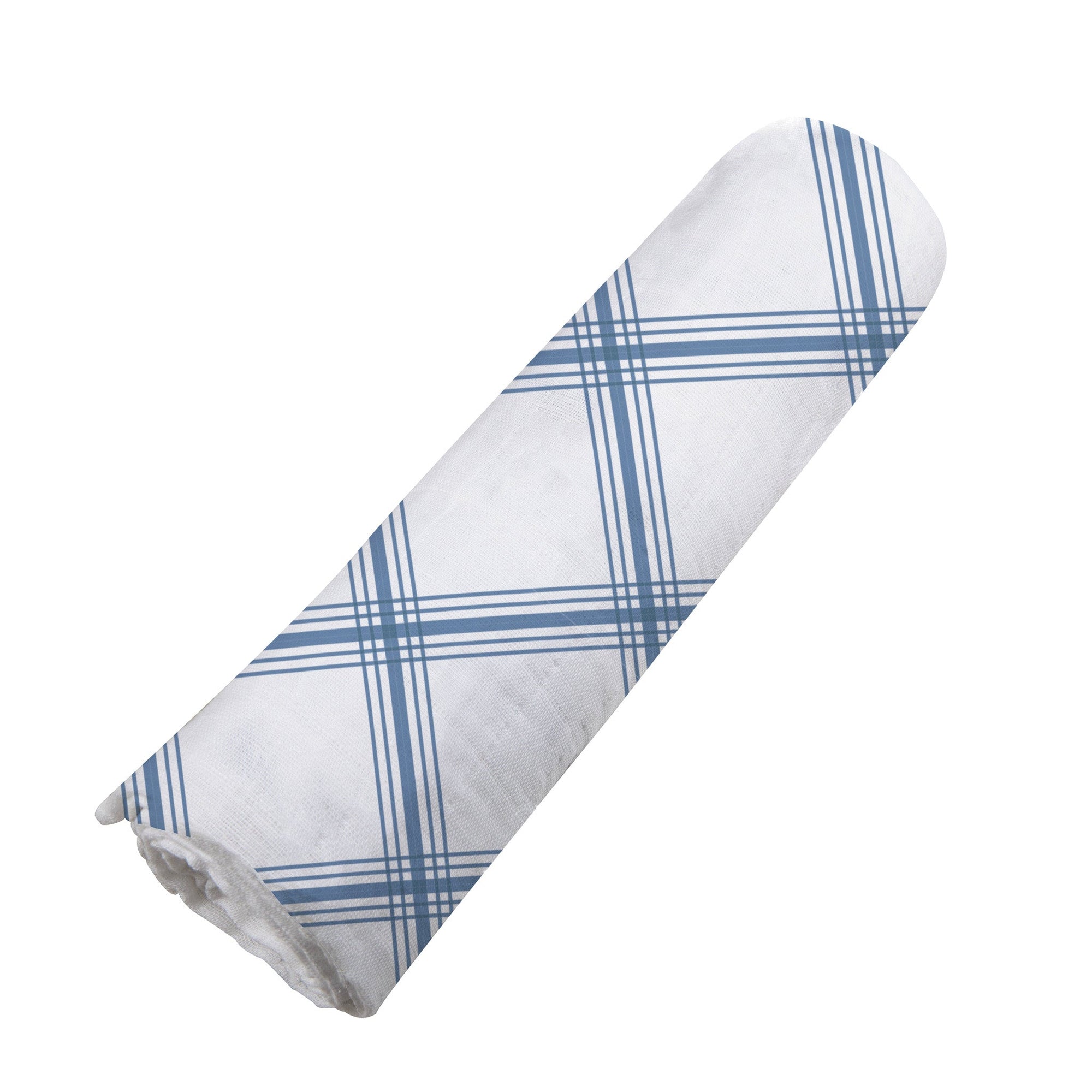 Blue Buffalo Check Plaid Swaddle-2