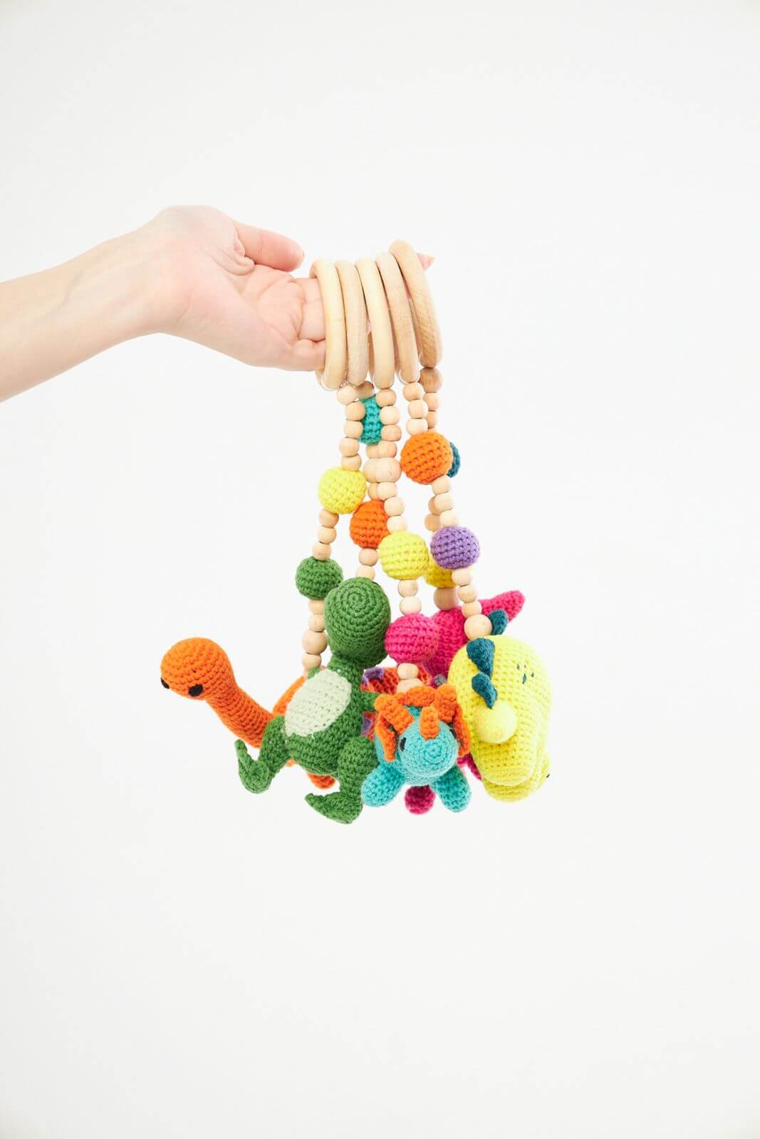 Montessori Baby Gym & Hanging Toys Set | Wooden Play Gym for Babies-4