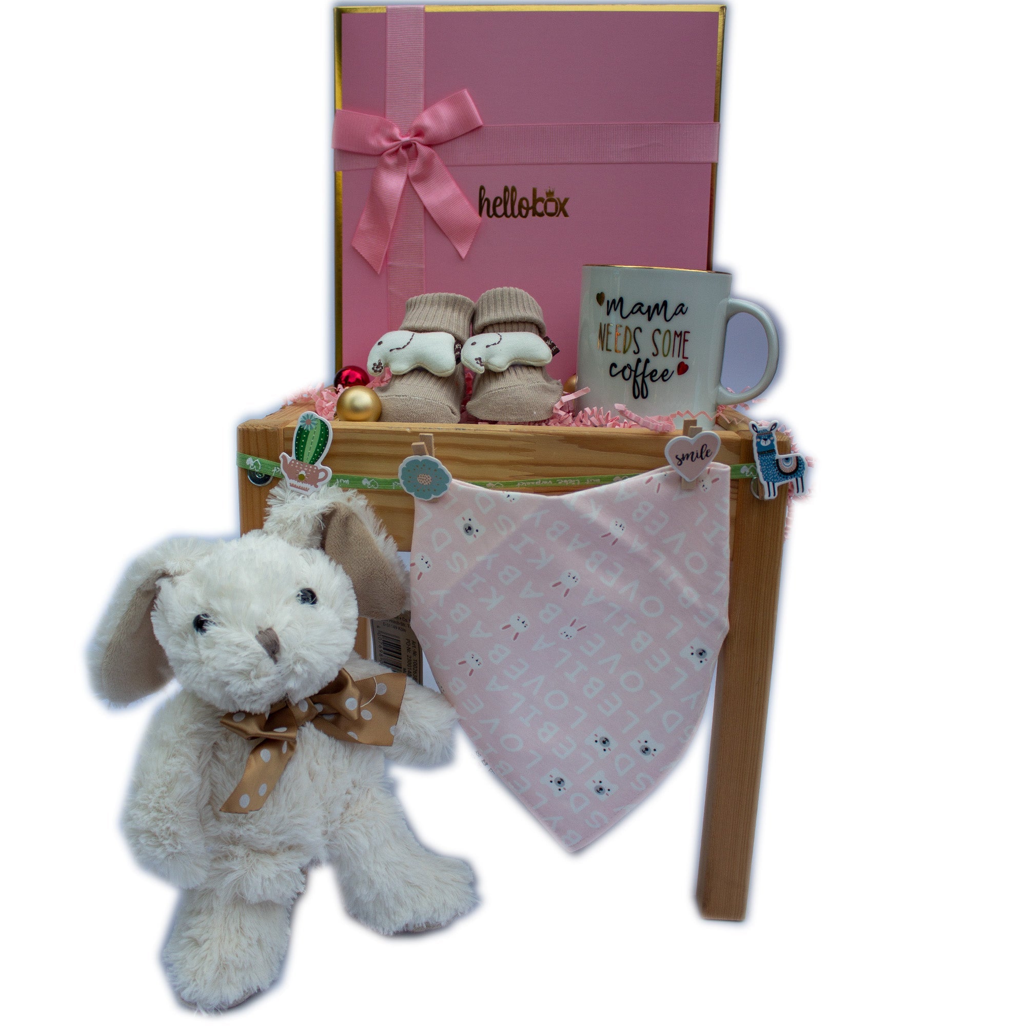 Presentkorg till nyfödd flicka – “Little Princess” babybox (rosa)-0