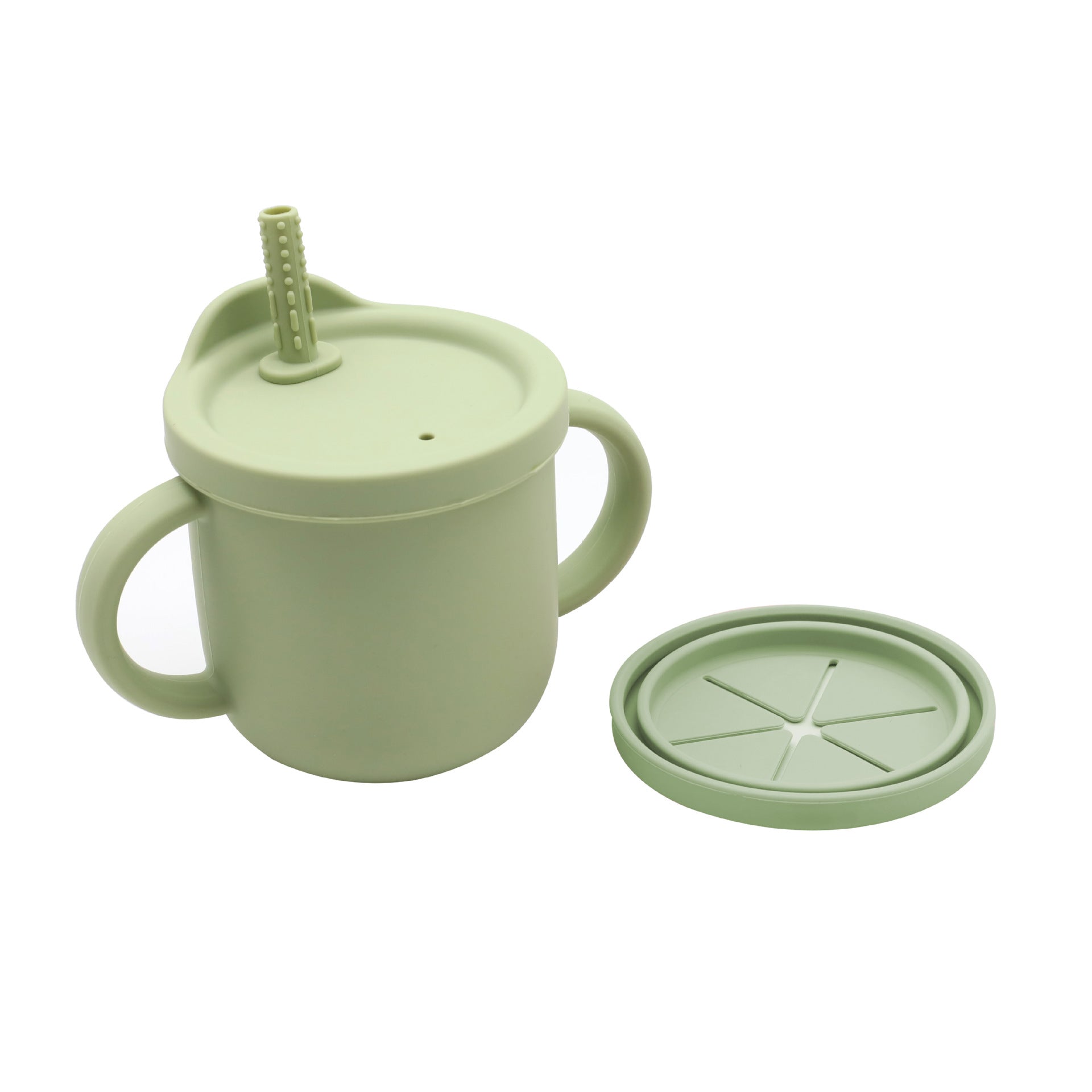 Baby Anti-Drop And Anti-Spill Binaural Learning Drinking Cup silicone-5