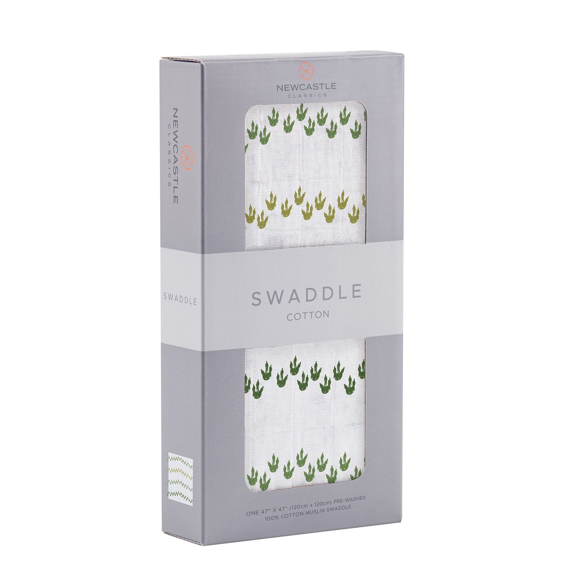 Dino Feet Cotton Muslin Swaddle-3